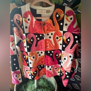 Vintage Flamingo Cardigan